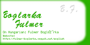 boglarka fulmer business card